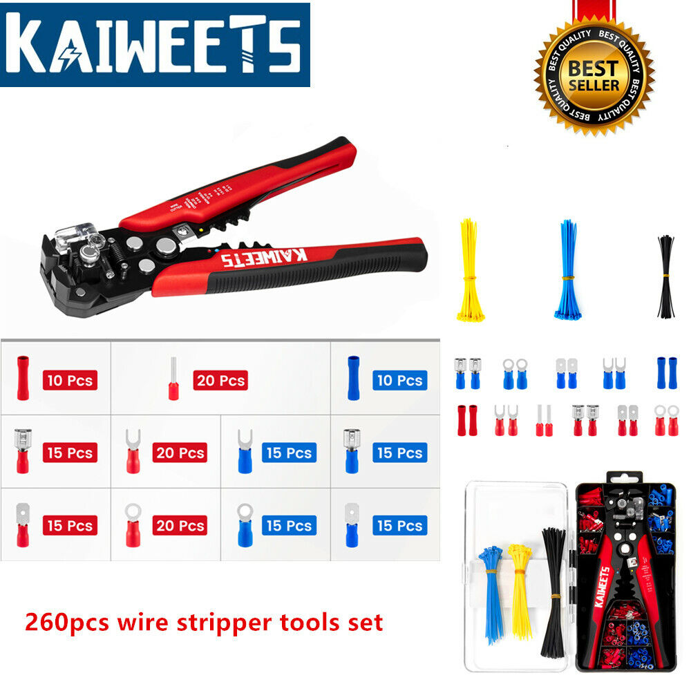 260pcs Self Insulation Wire Stripper cutter crimper Terminal Tool Pliers tool KAIWEETS Does Not Apply - фотография #3