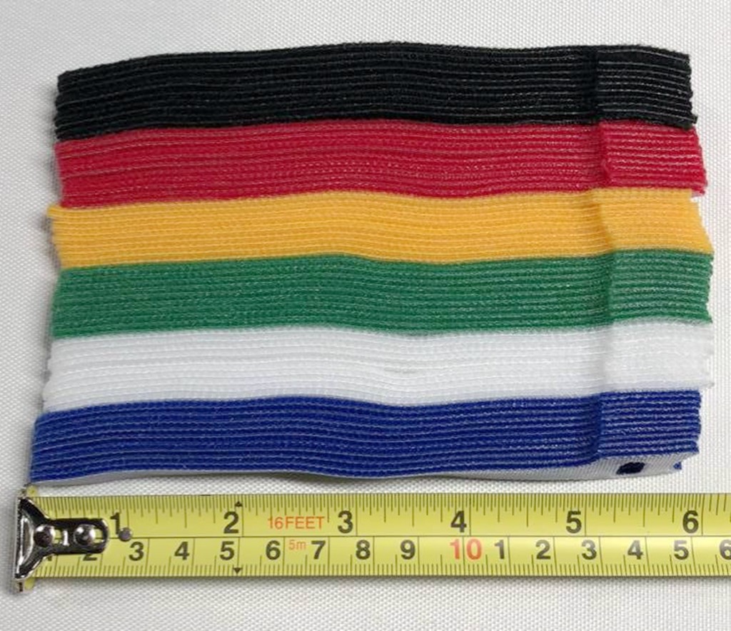 120pcs Microfiber Cloth Cable Straps Hook Loop Reusable Fastening Cable  6" Ties VELCRO BKB - фотография #3