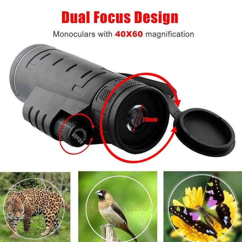 New Day Night Vision 40X60 HD Optical Monocular Hunting Camping Hiking Telescope MUCH Does not apply - фотография #10