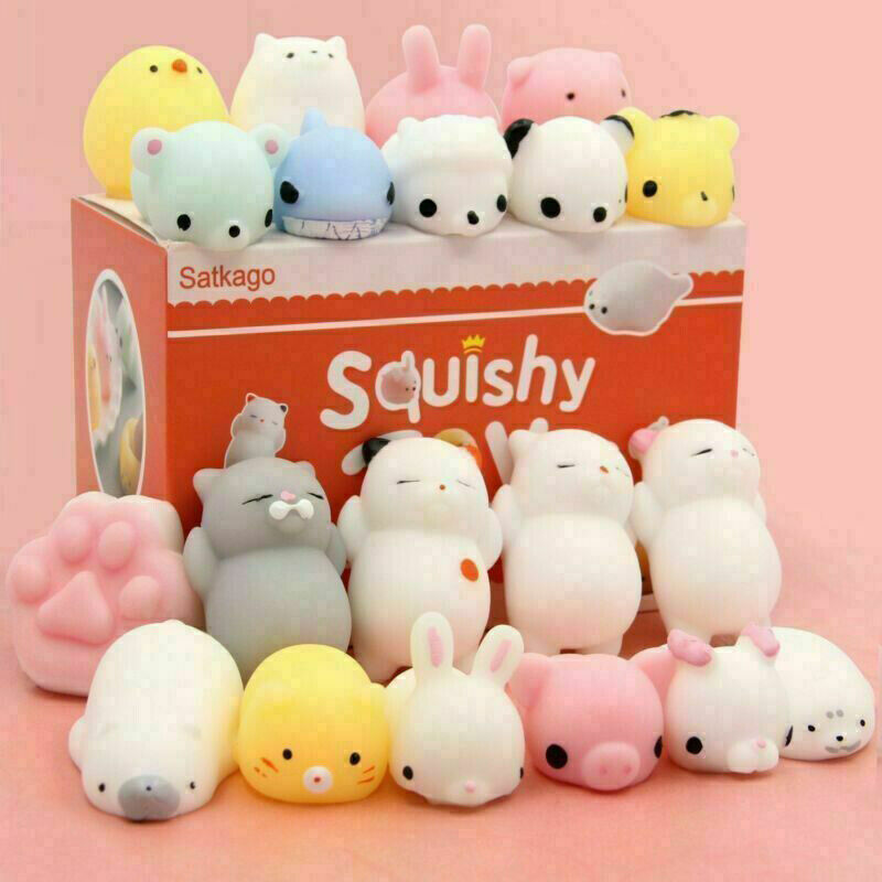 10Pcs Kids Animal Squishies Mochi Kawaii Toys Squeeze Stretch Stress Squishy Unbranded Dose Not Apply