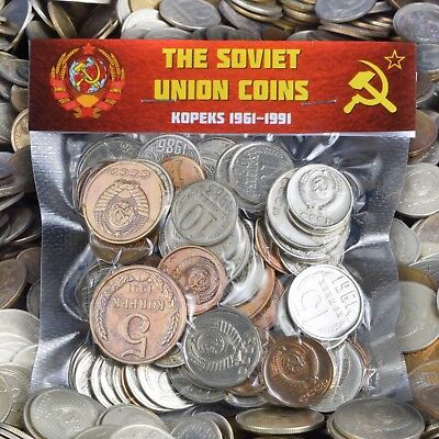 USSR SOVIET RUSSIAN 100 KOPEK COINS 1961-1991 COLD WAR HAMMER AND SICKLE CCCP Без бренда