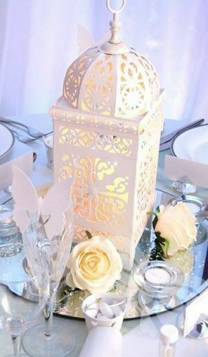 10 LOT WHITE MOROCCAN SCROLLWORK LANTERN CANDLE HOLDER WEDDING TABLE CENTERPIECE Gallery Of light - фотография #6