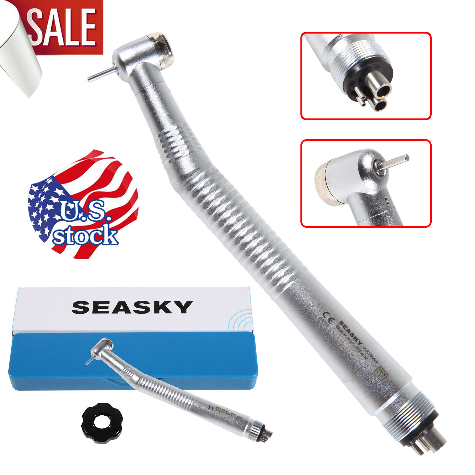 10 Pcs Seasky Dental High Speed Turbine Handpiece Push 4Hole Fit NSK PANA MAX CE SEASKY Does Not Apply - фотография #21