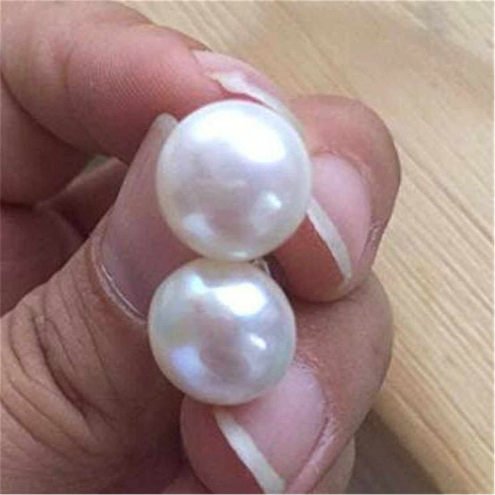 Fashion 11-12mm White Baroque Pearl Earrings 18k Ear Stud Natural Mesmerizing Unbranded 3 - фотография #3