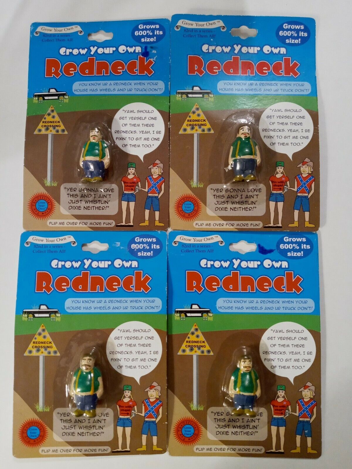 Grow Your Own Redneck Carded Toy NEW Lot of 4 grow your own