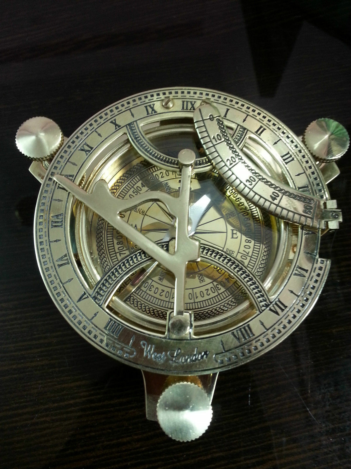 Nautical Brass Sundial Compass Working Collectible Marine Compass Set Of 10 Pcs Без бренда