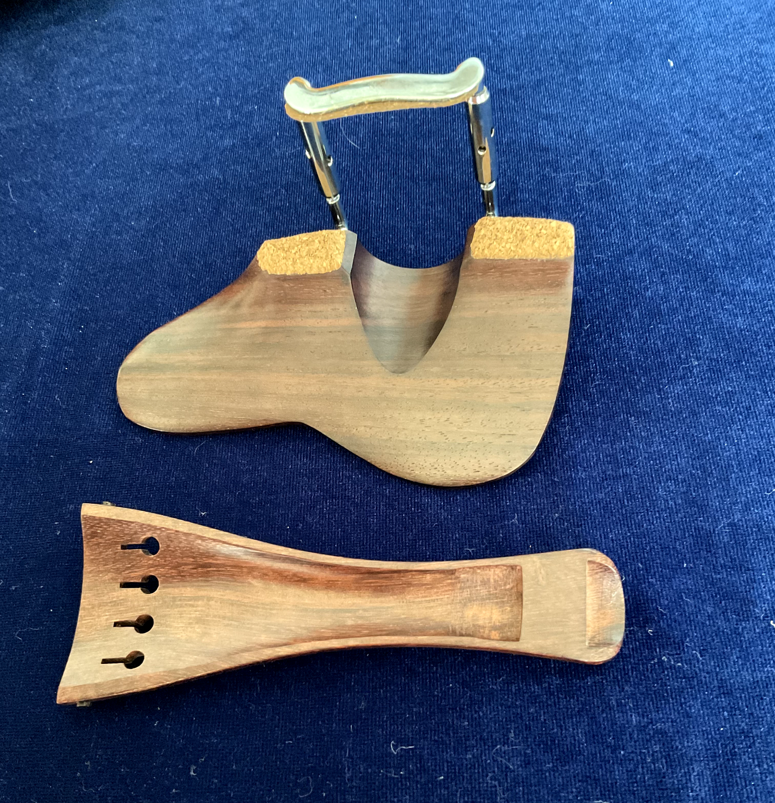 violin Rosewood hollow tailpiece and Chinrest, High quality Unbranded - фотография #2