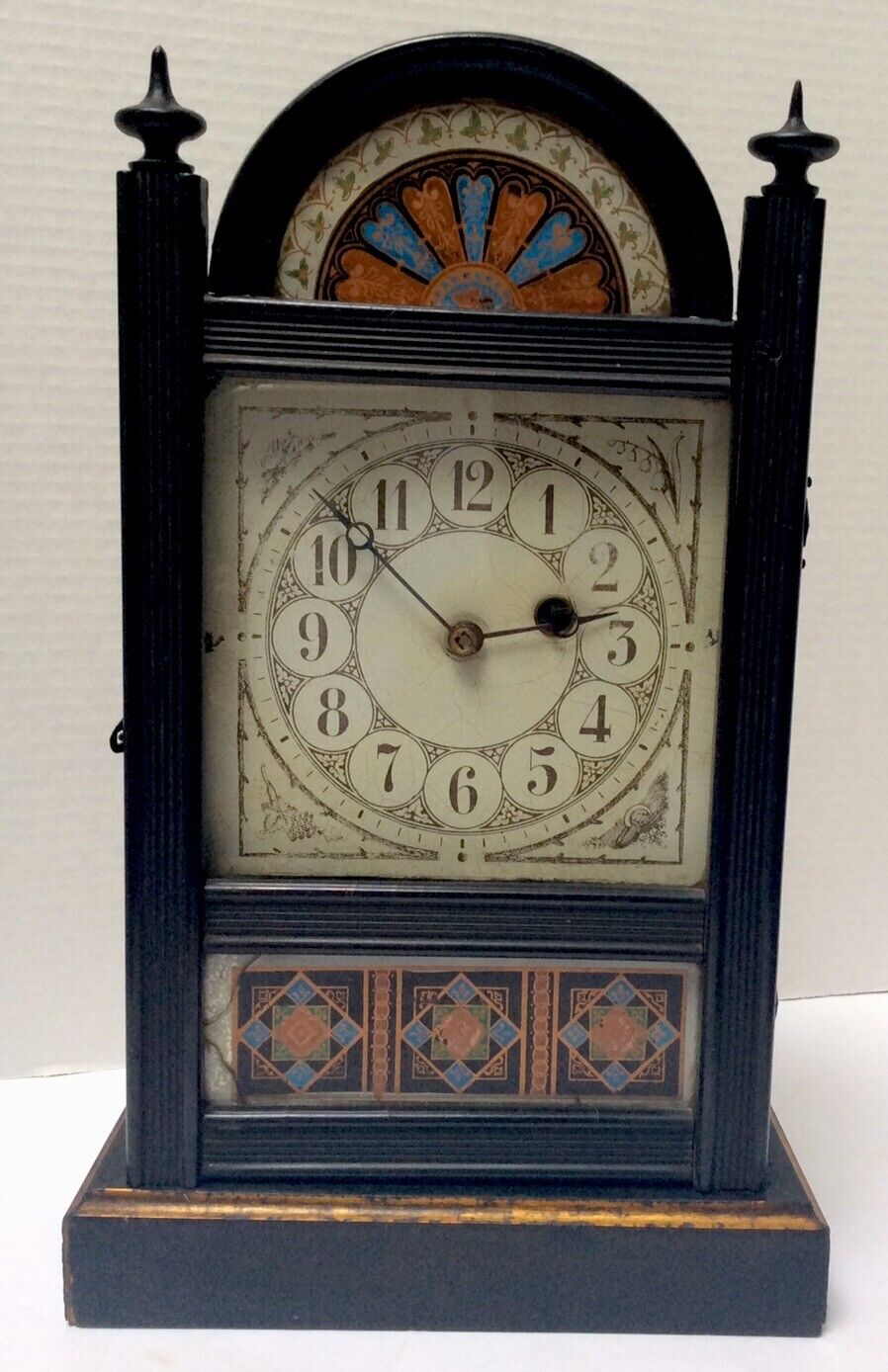 Teutonia Clock Manufactory antique black forest mantel clock-German 1870’s?works Без бренда