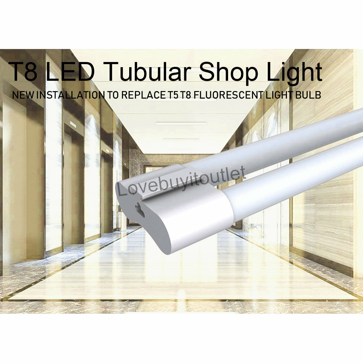 4 Pack 36W Double Tube Light Fixture LED Shop Light for Garage Daylight 6000K Lovebuyitoutlet Does Not Apply - фотография #2