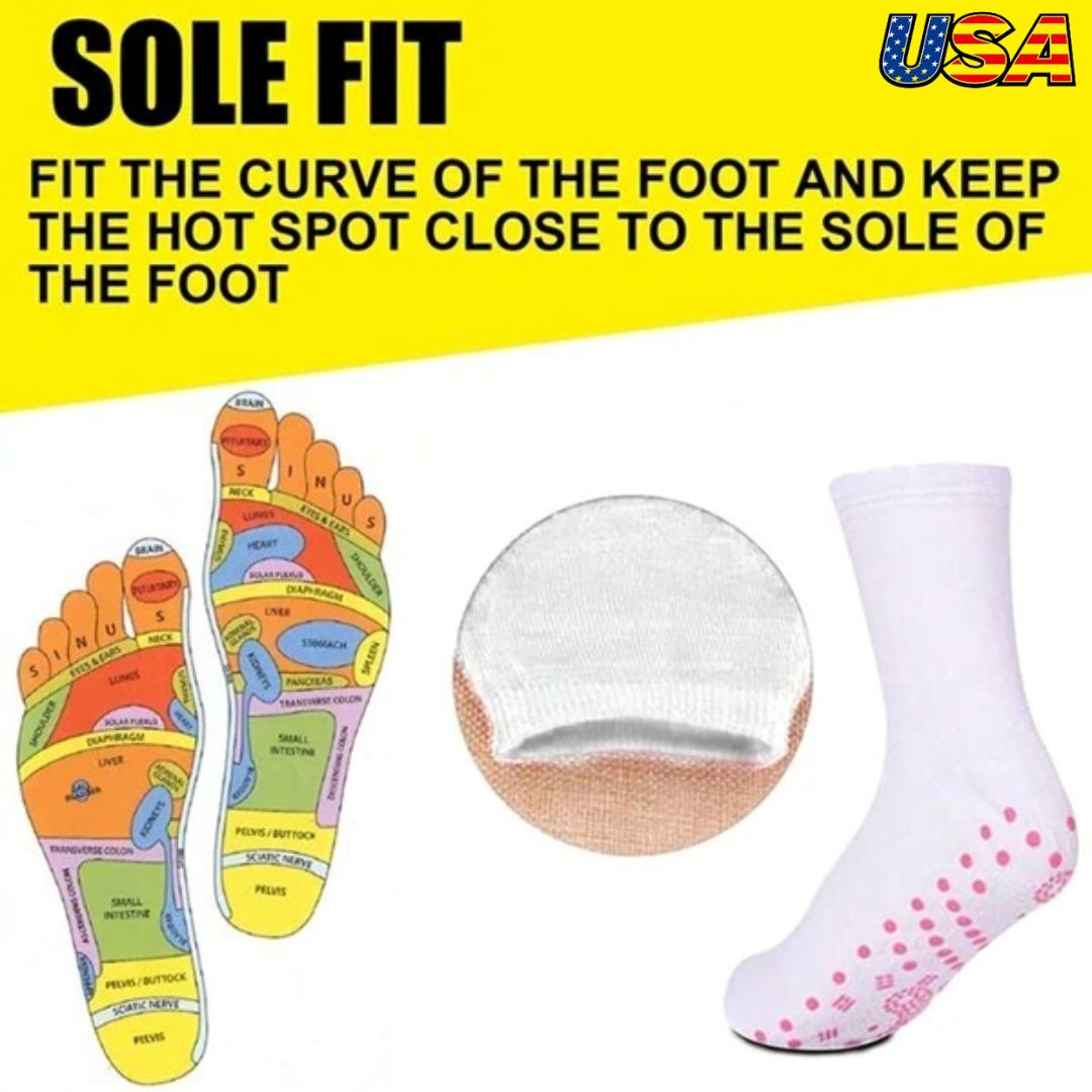 1pair Magnetic Socks Unisex Self-Heating Socks with Tourmaline Magnetic Therapy Unbranded Tourmaline Socks - фотография #8