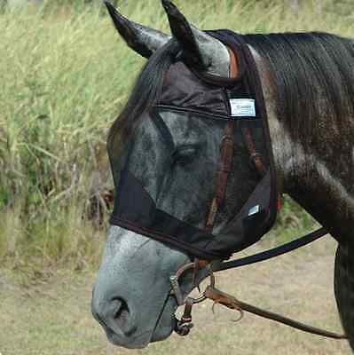 Quiet Ride Horse Fly Mask Standard Ears Nose Trail Riding ALL STYLES and SIZES Cashel Does Not Apply - фотография #3
