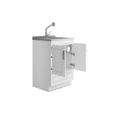 Simpli Home Cardinal Transitional 24"Laundry Cabinet Faucet Stainless Steel Sink Без бренда AXCLDYCAR24-SS - фотография #5