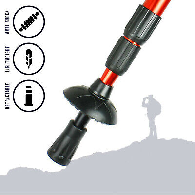 2 PCS Trekking Walking Hiking Sticks Anti-shock Adjustable Alpenstock Poles Red WestLake WL-HSB - фотография #4