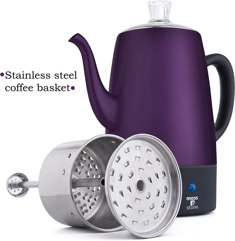 Electric Coffee Percolator | Body with Stainless Steel Lids Coffee Maker | Perco Does not apply - фотография #3