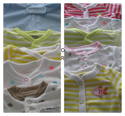  LOT OF 5  BOY'S OR GIRLS - N/B,3,6,9 Carter's Sleep N' Play with Applique  Без бренда