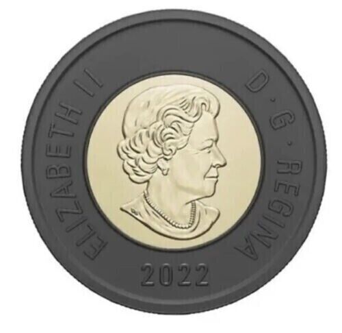 Set of 4x 2022 Canada $2 Dollar Black Ring Toonie Queen Elizabeth II Mint UNC Без бренда - фотография #6
