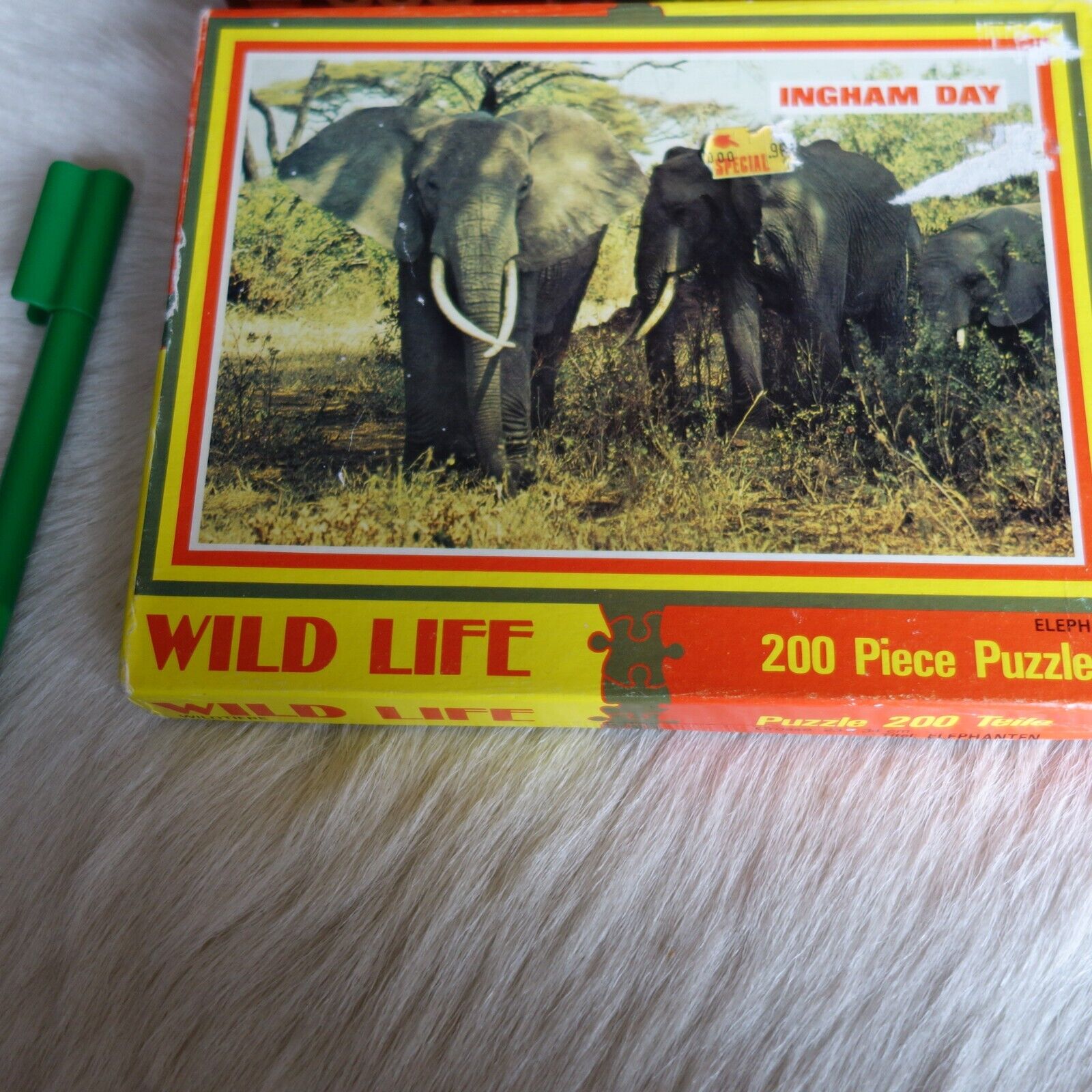 Vtg AFRICA Puzzle Vtg Elephant Puzzle Vtg ZEBRA Puzzle Vtg Lion Puzzle 70s Puzzl Arrow - фотография #2