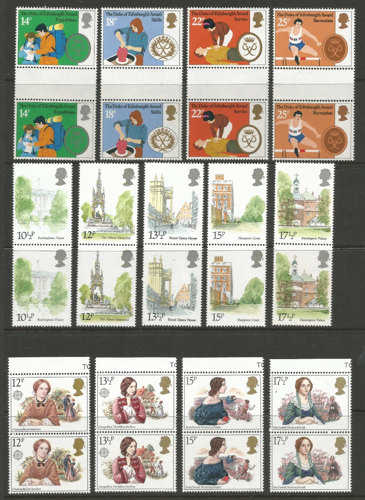 GREAT BRITAIN,1977-1981, SELECTION OF 12 SETS IN PAIRS, MNH** Без бренда - фотография #3