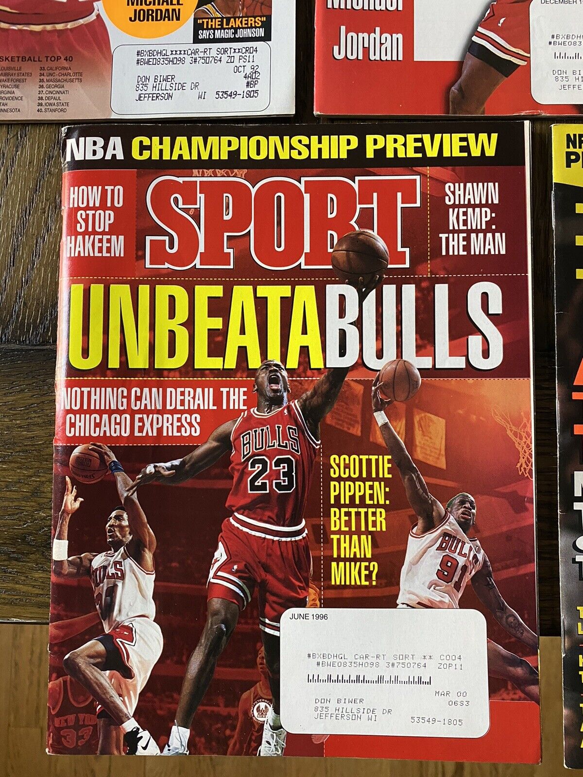 Michael Jordan Covers Sport Magazine Lot of 8 Chicago Bulls Nov 88 Jan 91 Nov 91 Без бренда - фотография #8