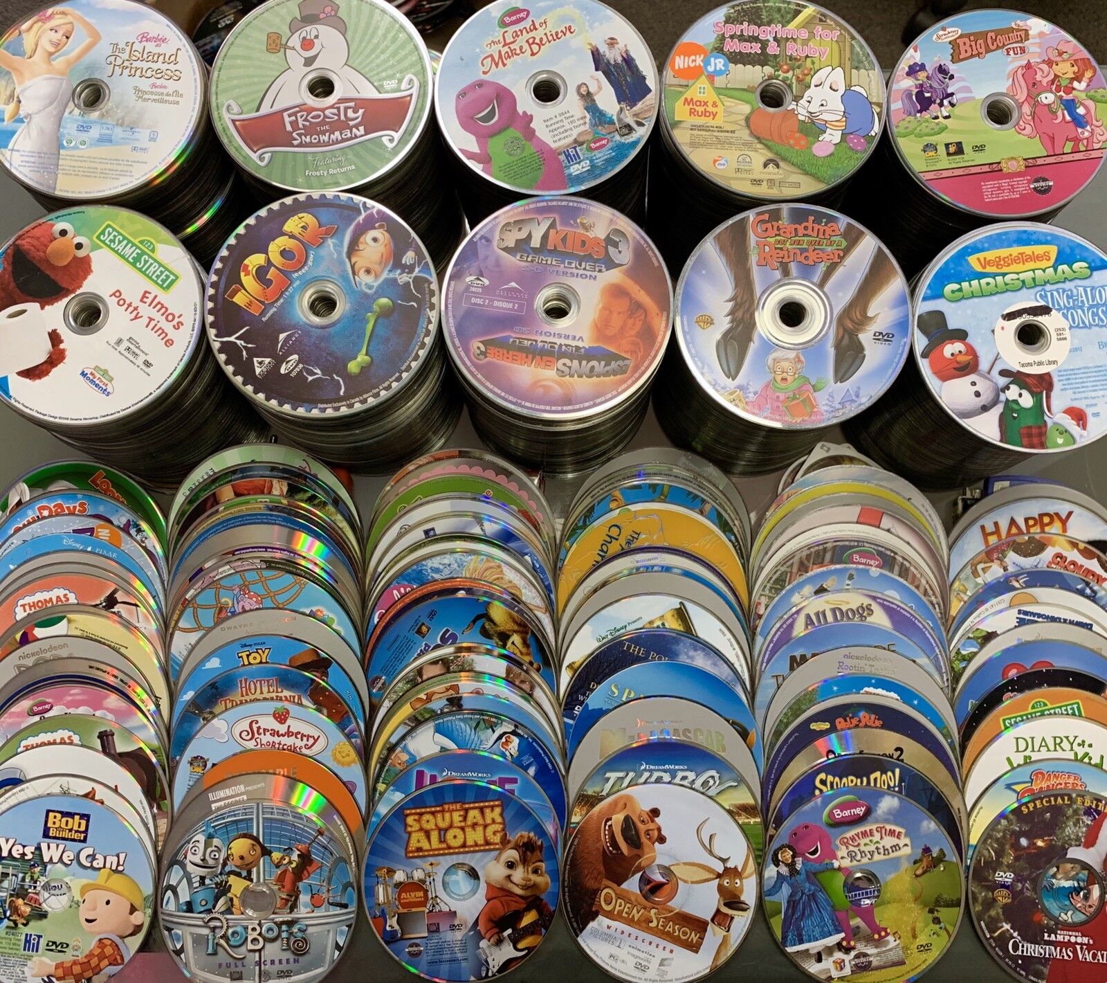 100 DVD Lot Kids Wholesale Great For Personal Or Resale Bulk Movies Tv Show Lots Без бренда