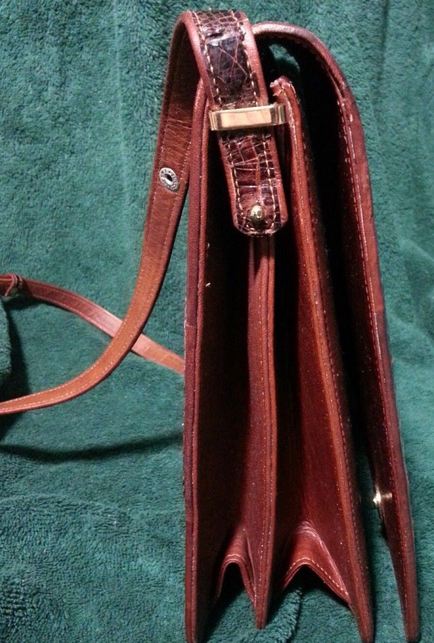 Vintage Genuine Crocodile Convertible Handbag & Wallet Unbranded - фотография #7