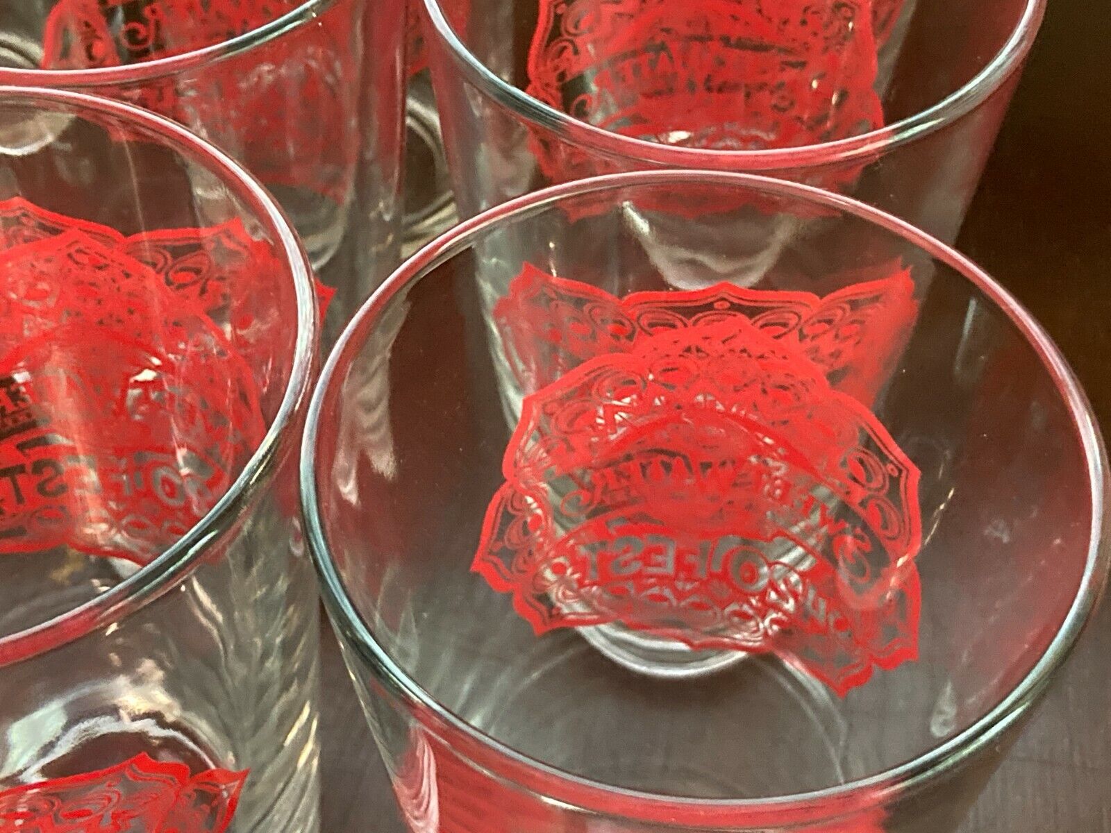Sweet Water Brewing Company 420 Fest Pint Glasses Set Lot of 9 Red Graphics Sweet Water Brewing Company - фотография #3