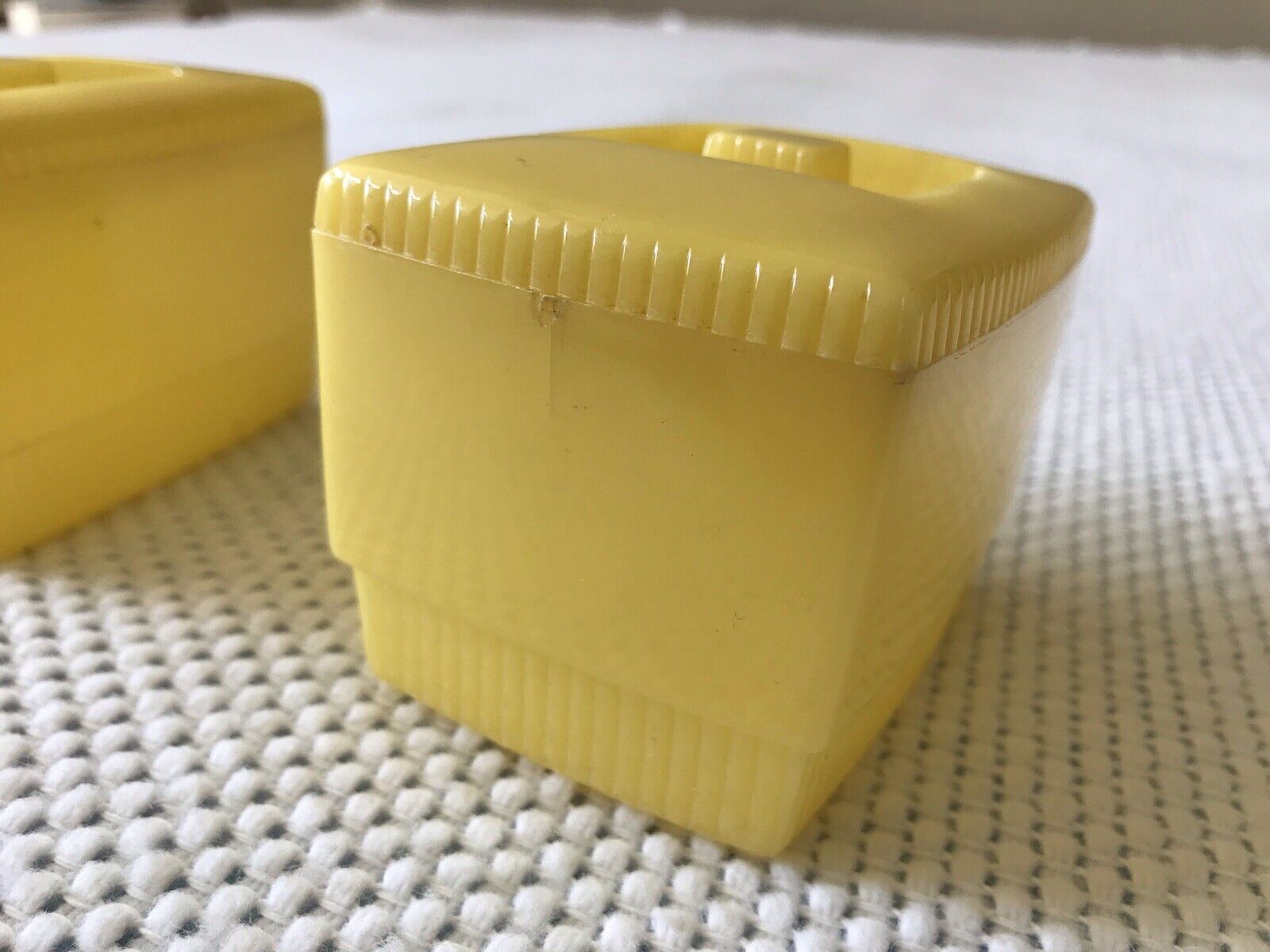 Clarolyte Vintage Yellow Cherub 1950’s 4 Pc Baby Nursery Plastic Container Set Clarolyte Does Not Apply - фотография #7