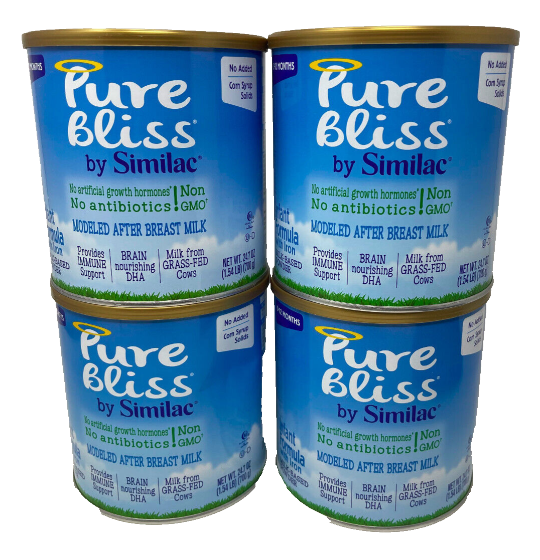 NEW LOT  4 Pure Bliss by Similac Infant 24.7 oz Powder ~ 0-12 months EXP 11/2024 Similac 46532NT