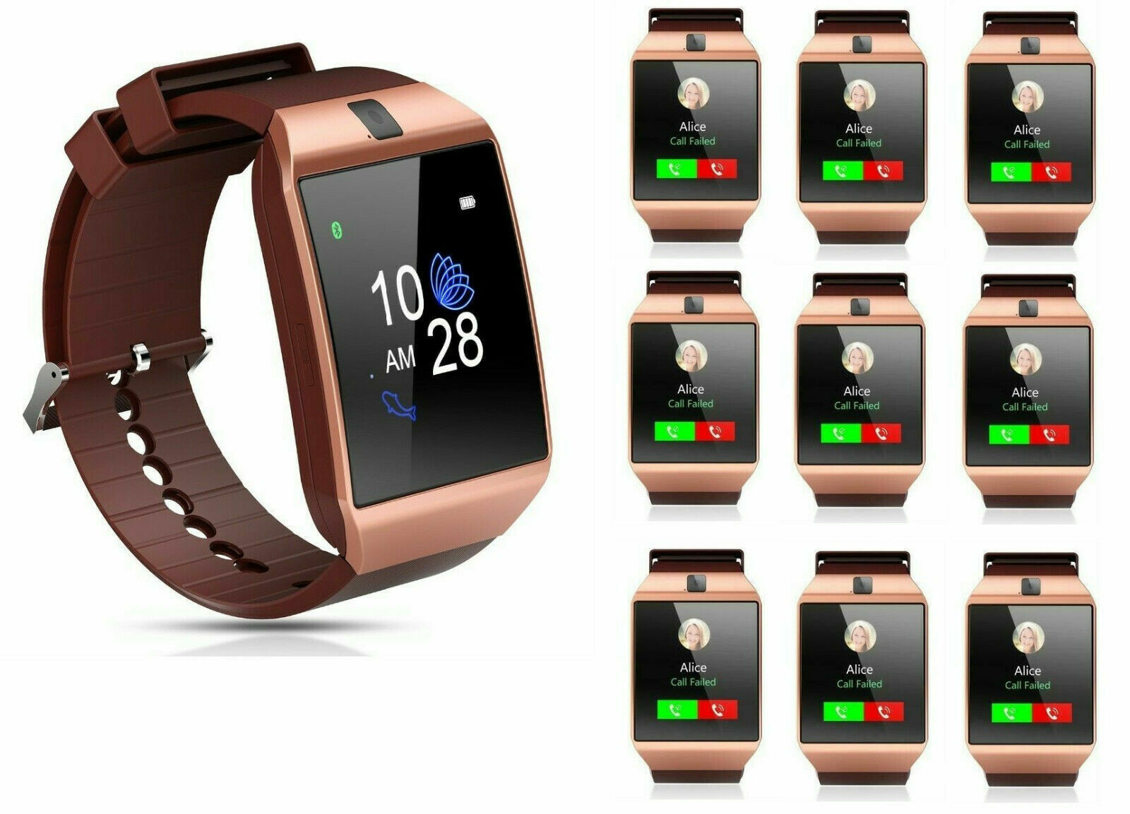 10PC Wholesale G12 GOLD Band Bluetooth Touchscreen Smart Watch Unbranded Smartwatch Bluetooth
