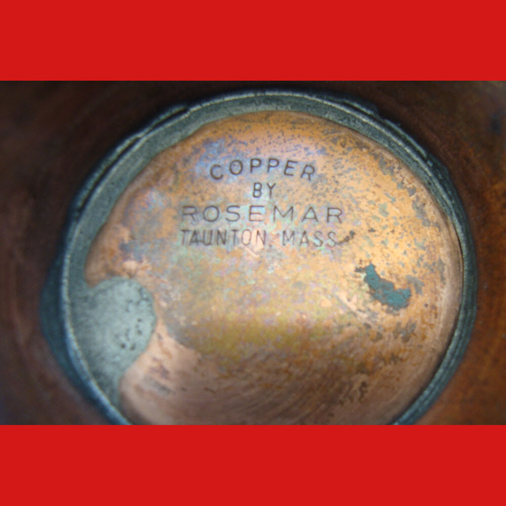 1960s 5 Piece Copper Lot RoseMar Creamer Sugar Bowl 2 Trays Footed Dessert Dish Без бренда - фотография #9