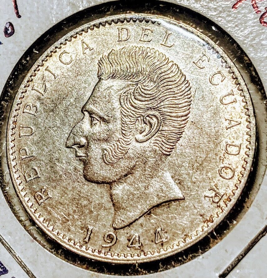 Ecuador 3 Coins, Scarce 1893/89 TF.900 2 decimos UNC 1944 .720 AU, 1937 Sucre Без бренда