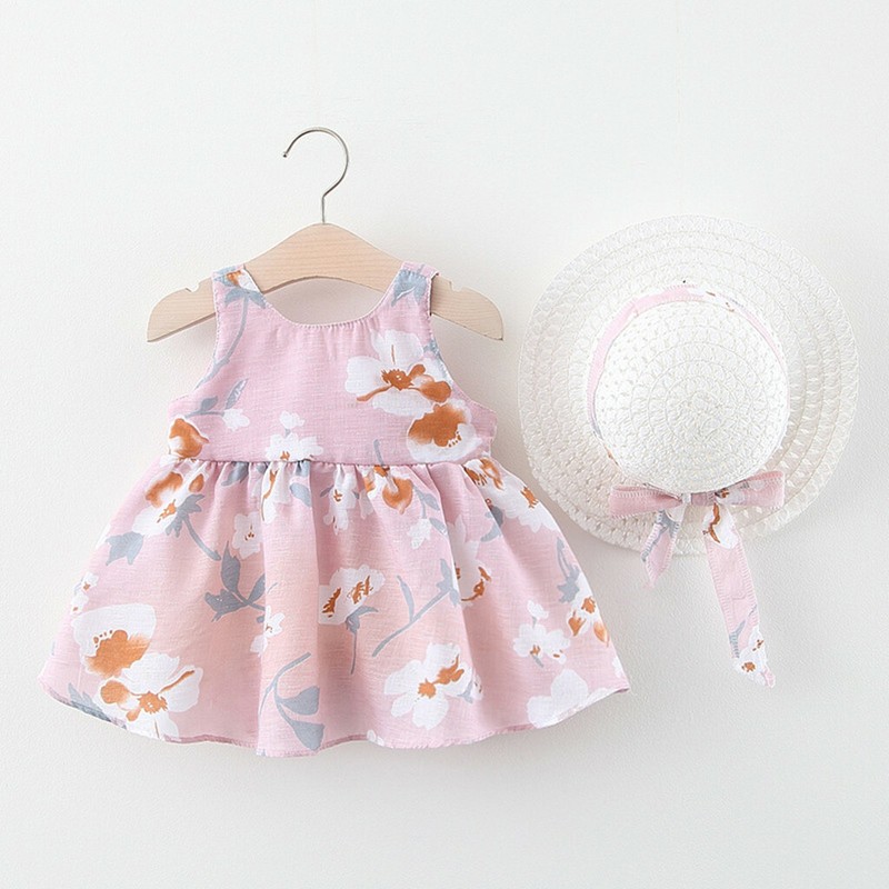 Toddler Baby Kids Girls Floral Flowers Princess TuTu Dress Hat Outfits Clothes 6months-3years does not apply - фотография #10
