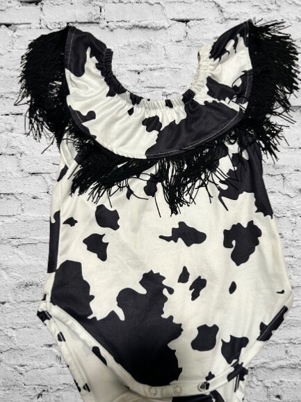 Cow Print Baby Romper (12-18 Months) Shea Baby