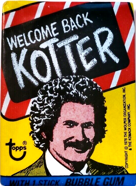 Vintage 1976 Topps WELCOME BACK KOTTER Trading Cards SEALED Wax Chewing Gum Pack Без бренда