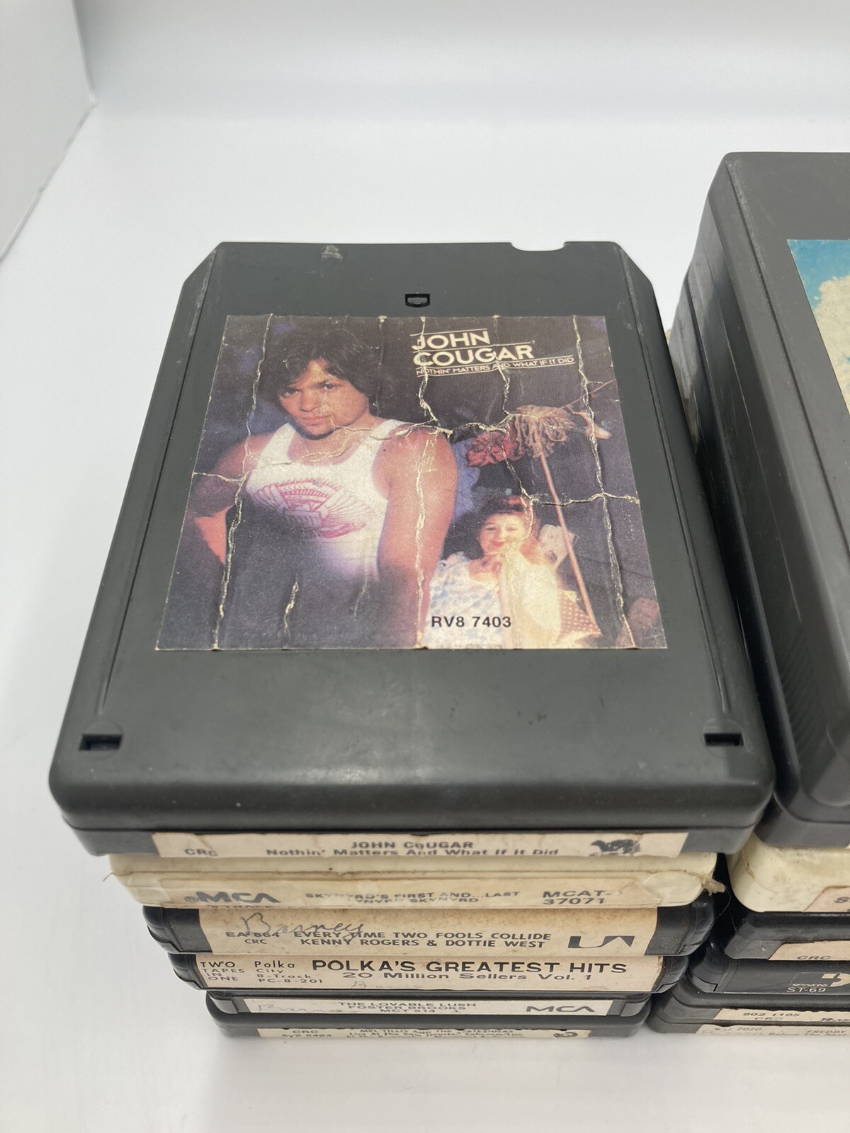 Lot of 8 Track Tape Cartridges Styx Kenny Rogers George Jones John Cougar 28 Qty Без бренда - фотография #7