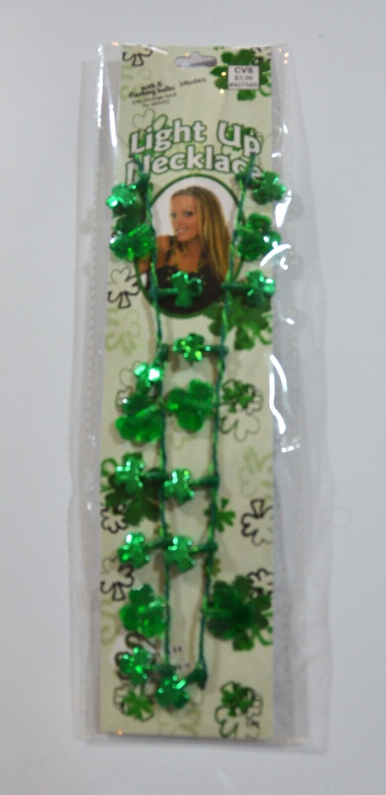 4 Piece St Patricks Day Party Pack Flower Headband And Light Up Necklaces Small Seasons - фотография #5