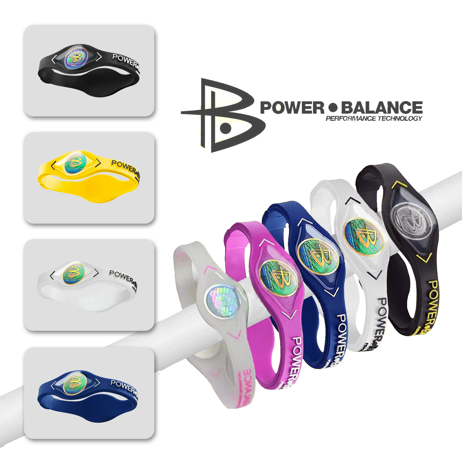 Power Balance Bracelet Hologram Silicone Original Strength And Flexibility Power Balance Does Not Apply