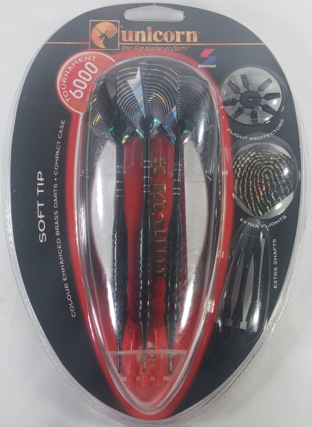 Unicorn 🎯 Soft Tip Brass Darts | Tournament 6000 | Case, Extras | NEW IN BOX UNICORN Does Not Apply