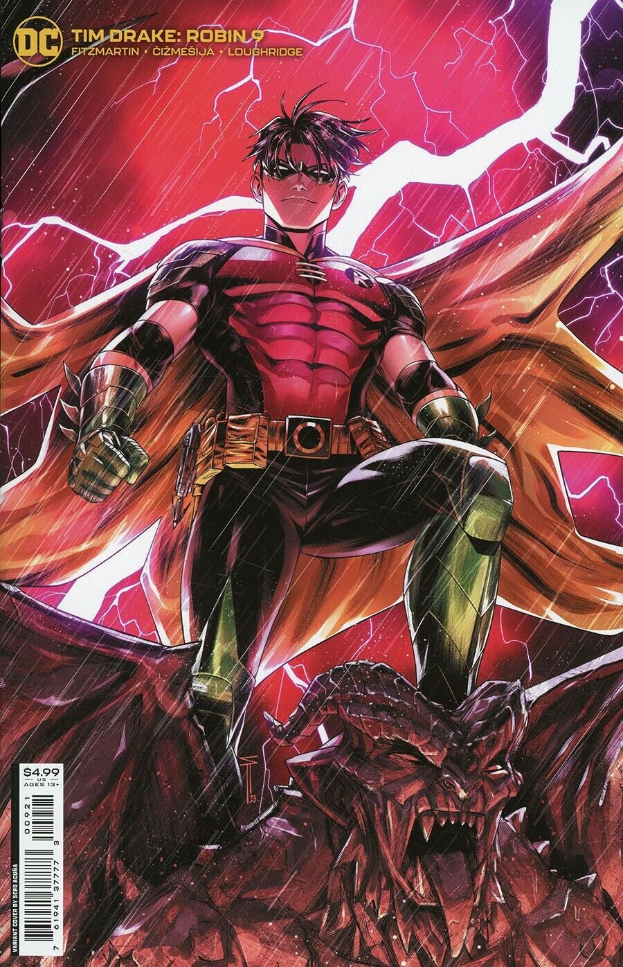 Tim Drake: Robin #9 2023 Unread Serg Acuna Variant Cover DC Без бренда