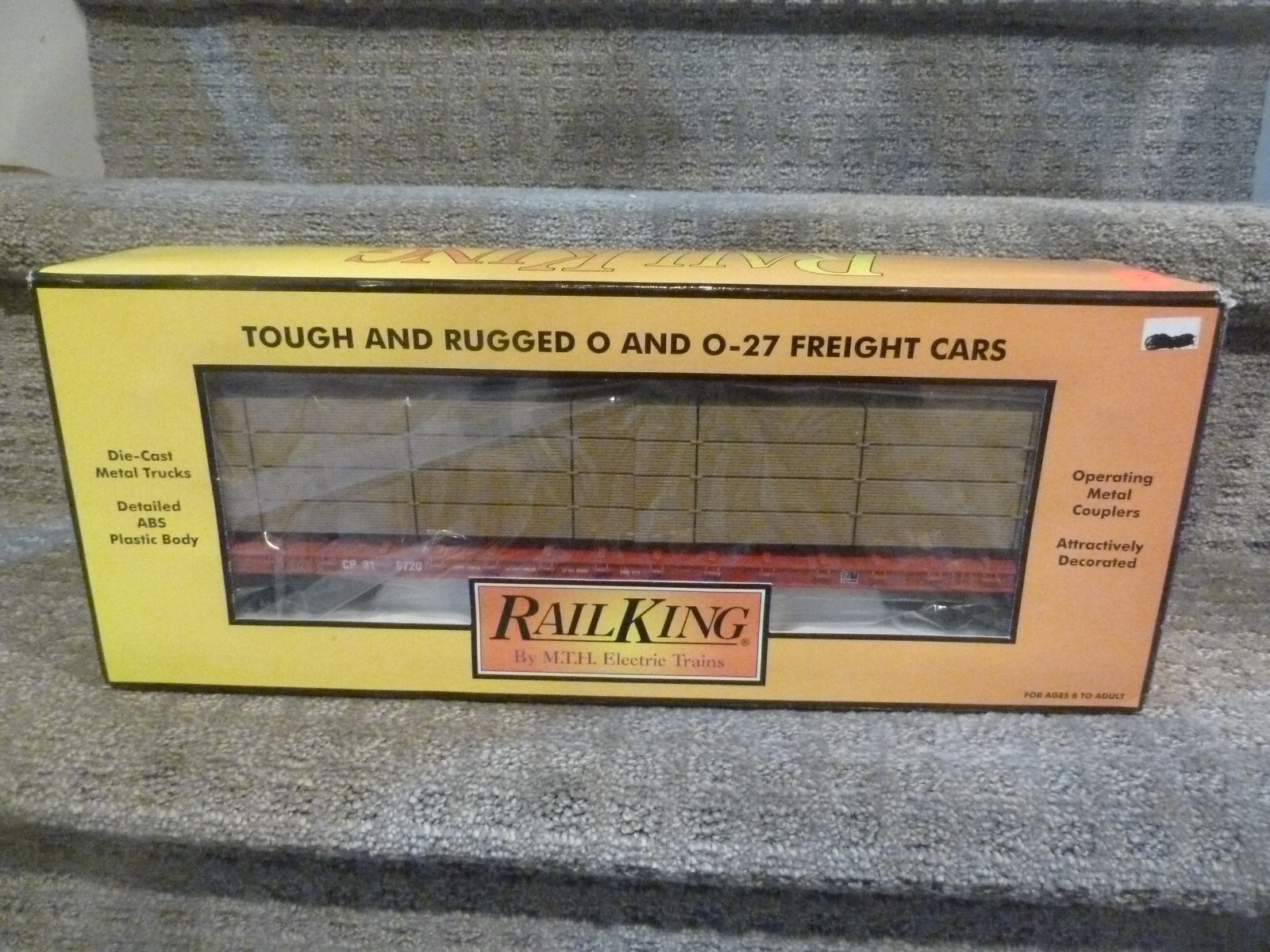 MTH Rail King Canadian Pacific Center I BEAM FLAT CAR LUMBER O SCALE BRAND NEW MTH 30-7685