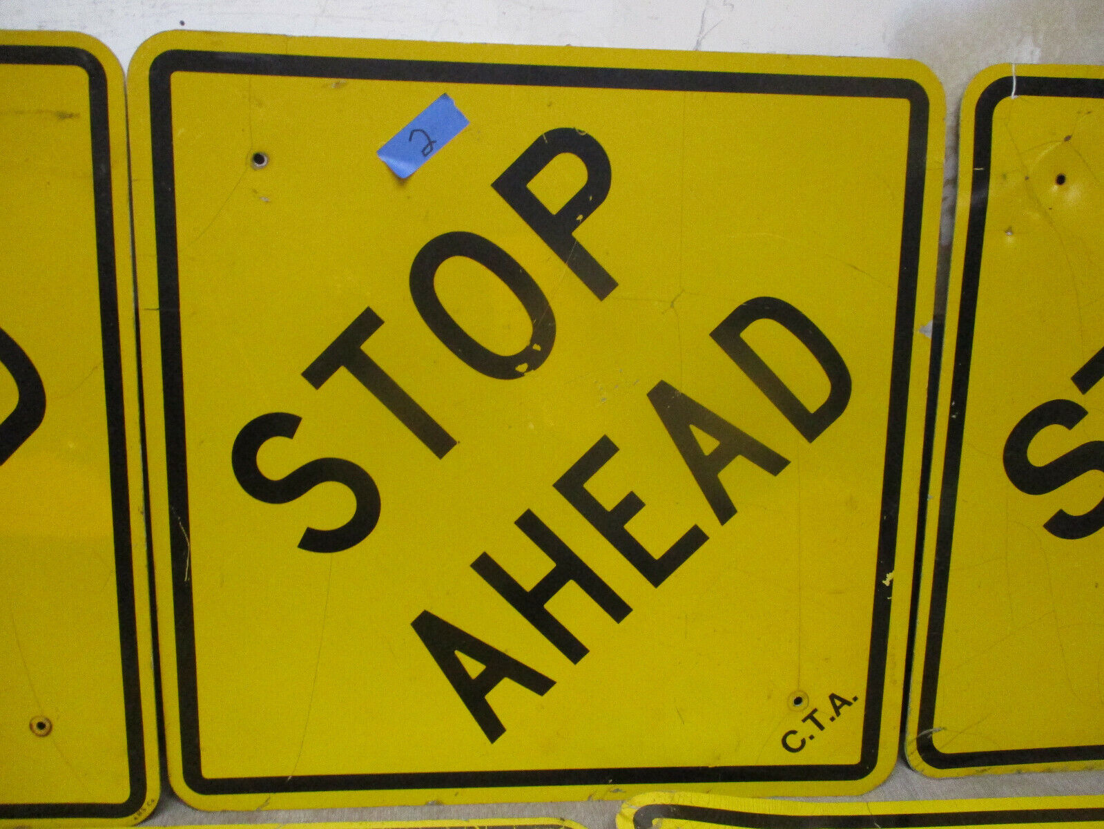 Authentic Retired  “Stop Ahead” Highway Sign 30”  Без бренда - фотография #4