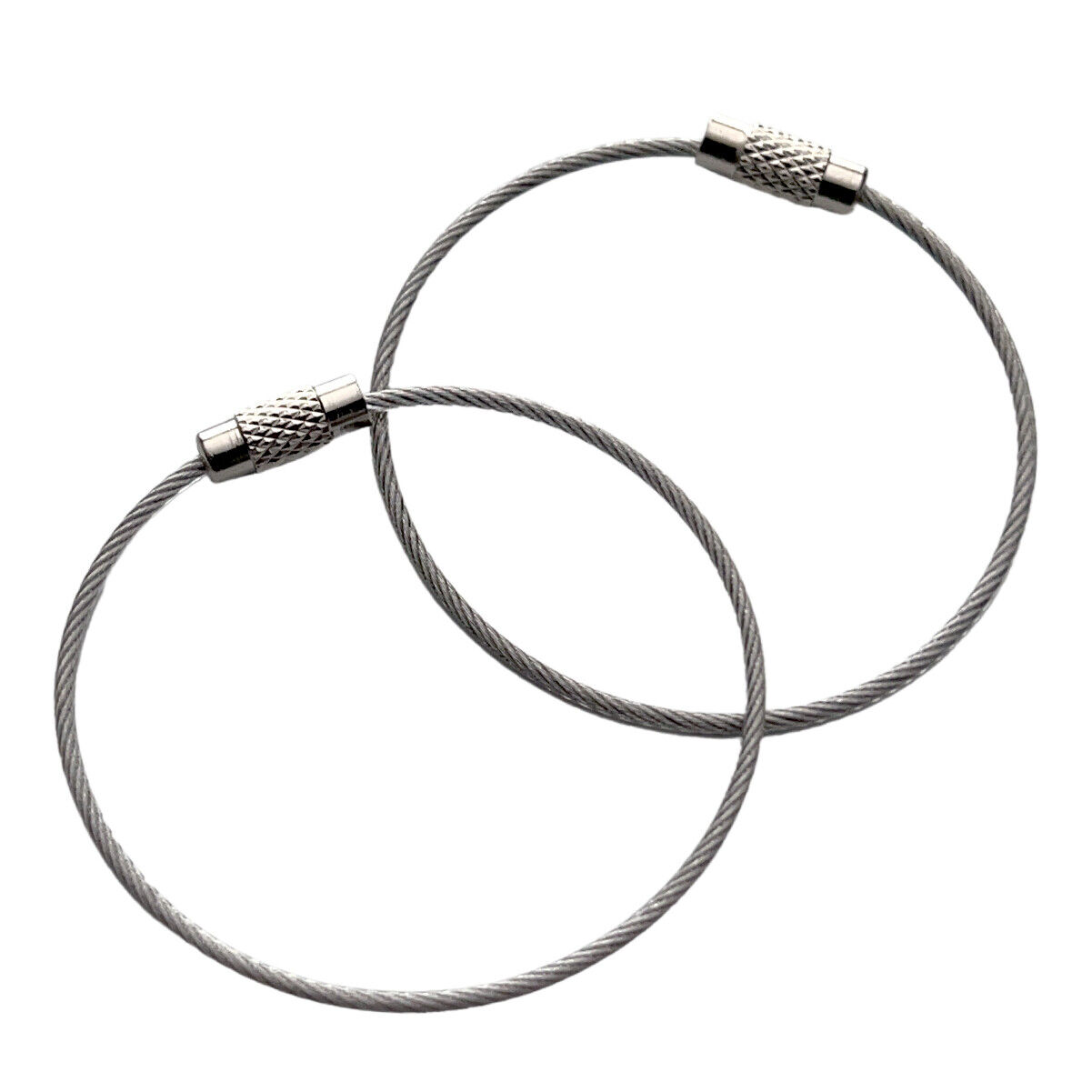 5 Pack - Wire Luggage Loops - Stainless Steel 6" Cable Rings for Bag Tags, Keys Specialist ID SPID-8170