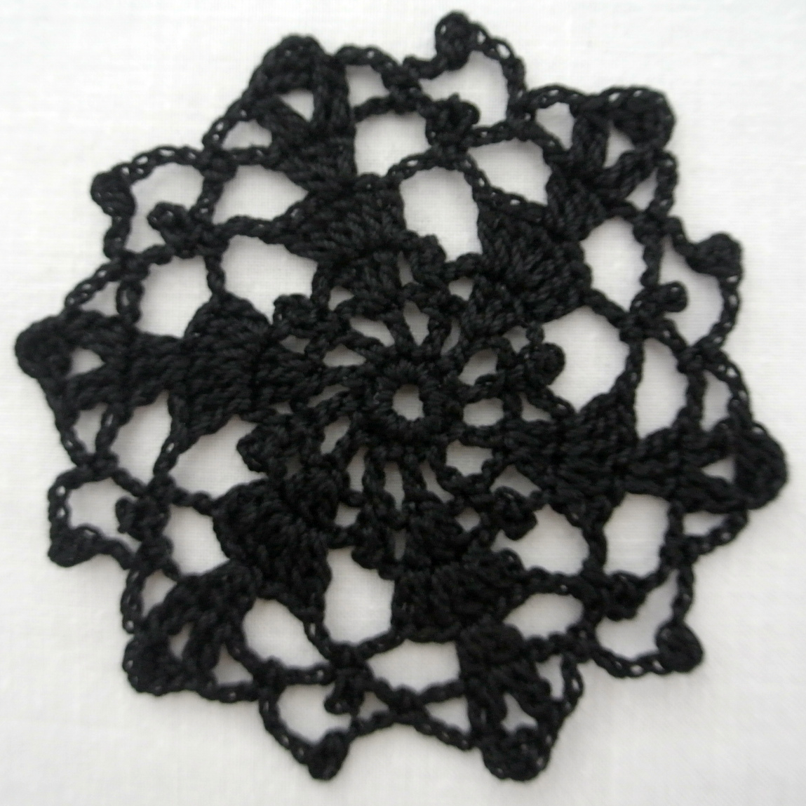 30 pcs, 7–9,5 cm, 2.8–3.7 “, Black, Halloween, Crochet Snowflakes, ogrc30, 299 Handmade - фотография #7