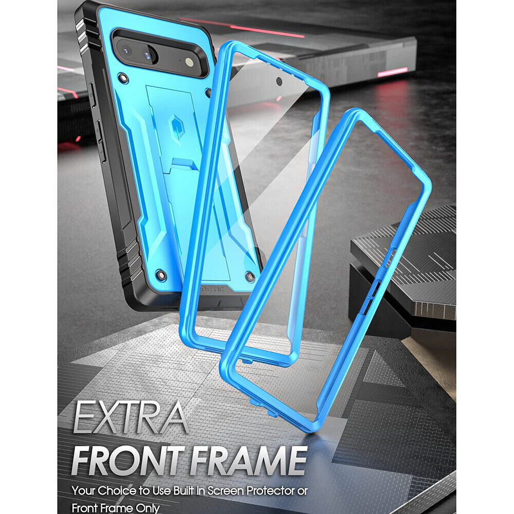 For Google Pixel 7A 5G Case Full Body Cover with Screen Kickstand Light Blue Poetic Does Not Apply - фотография #4