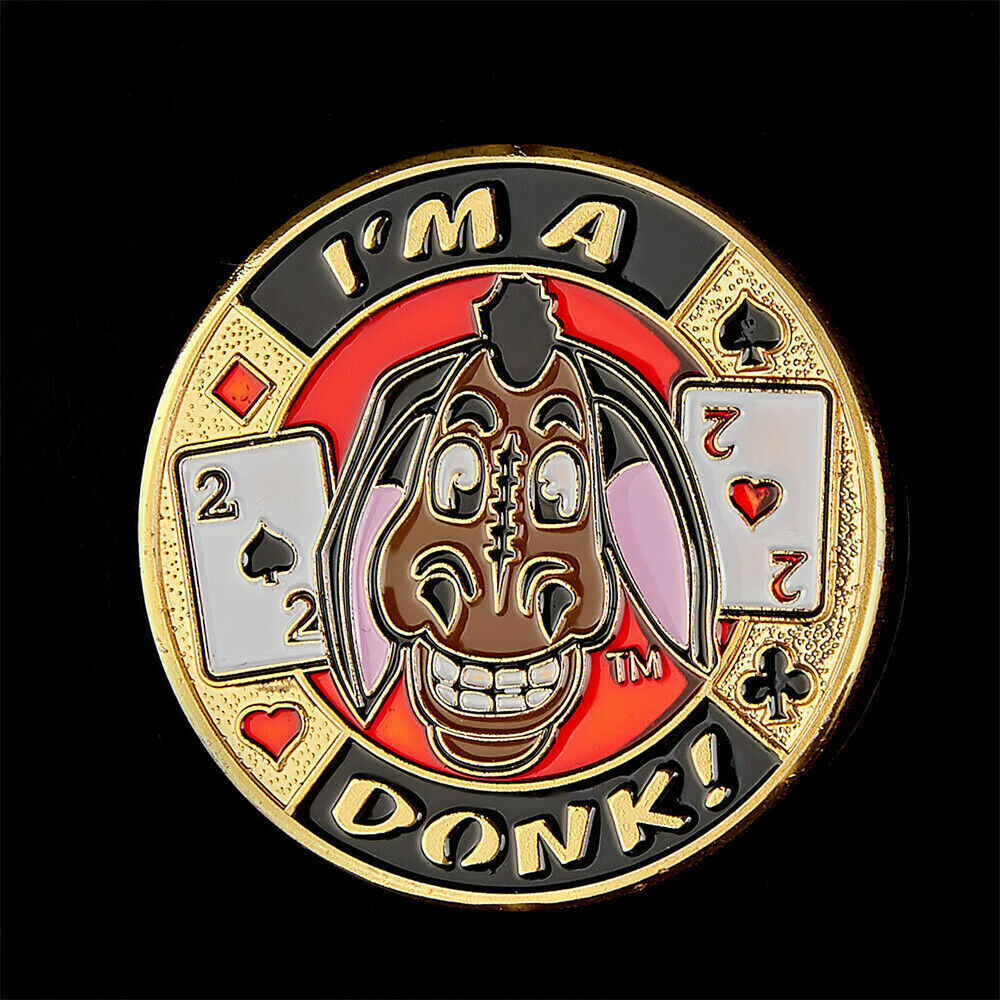 5PCS Poker Chip Entertaining I'm A Donk Casino Poker Guard Token Coin Collection Без бренда - фотография #7