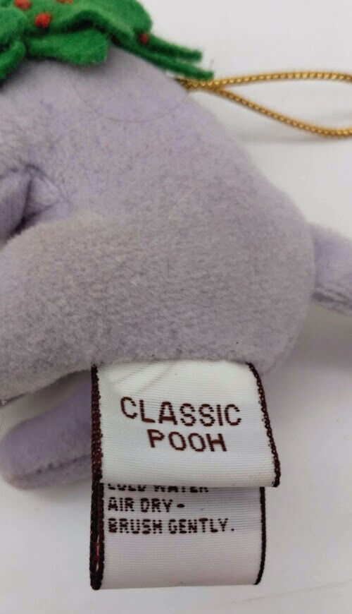 2 GUND Classic Pooh EEYORE Plushes - 3" Christmas Ornament & 6" Bean Bag Style Gund LIC.PAB; 29K67 - фотография #6
