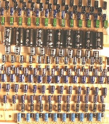 Radial Electrolytic Capacitor Assortment Kit  - LOT of 390 caps WFC Does Not Apply