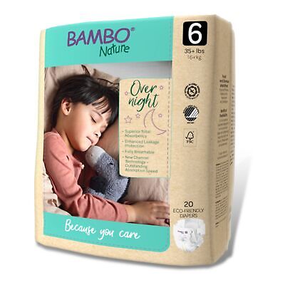 Bambo Nature Baby Baby Diaper Size 6 Over 35 lbs. 1000021012 40 Ct Bambo Nature 1000021012 - фотография #3