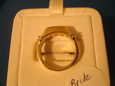 14K yg Bride & Groom Diamond Wedding Ring Set - 2ctw. - 19.5 grams tot. (#Tc21) Unknown Makers Mark - фотография #8