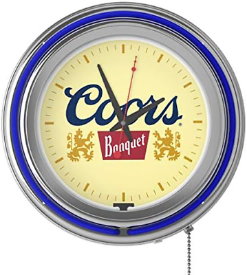 Coors Banquet 14-inch Neon Wall Clock Trademark Fine Art Not Applicable - фотография #8